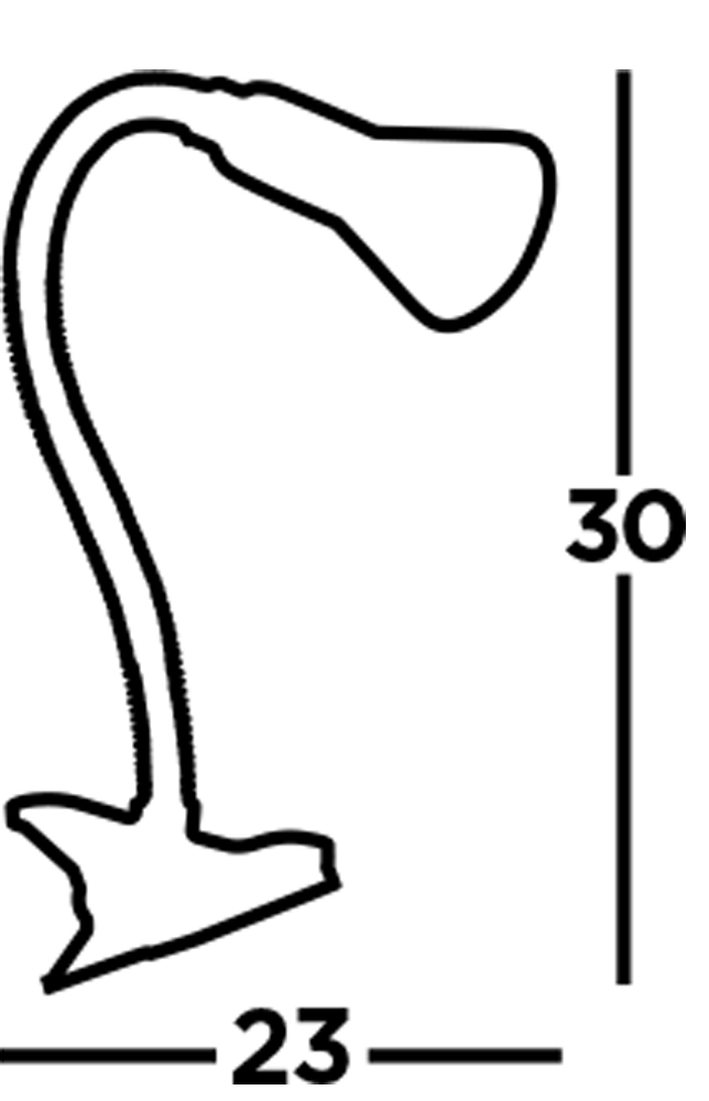 Lampada Contemporanea Desk Partners Acciaio Nero Policarbonato 1 Luce E14 EU4122BK