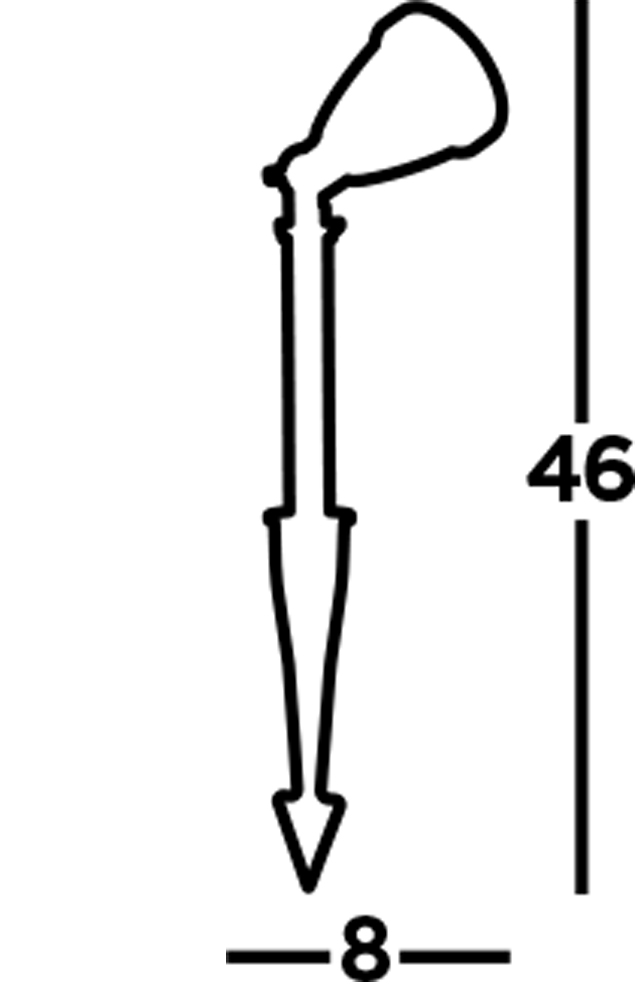 Faretto Picchetto Moderno Spikey Alluminio Nero Policarbonato Trasp Led 12 3000K EU51621BK