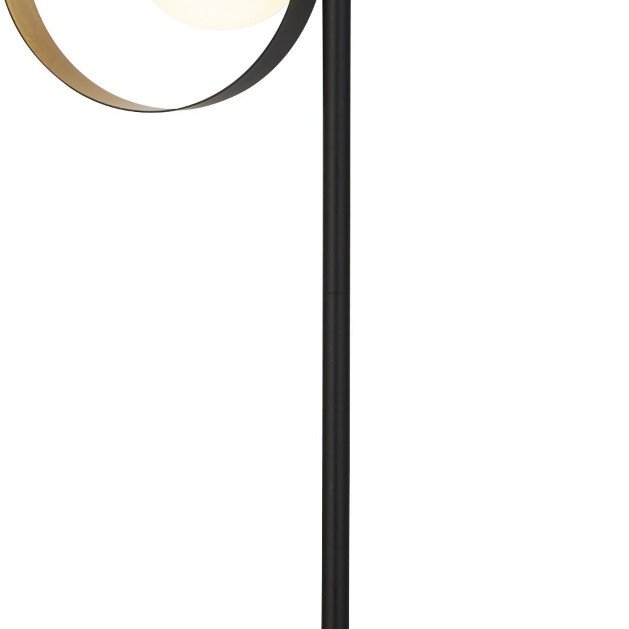 Piantana Contemporaneo Orbitale Acciaio Nero Vetro Oro 1 Luce G9 EU8143BGO