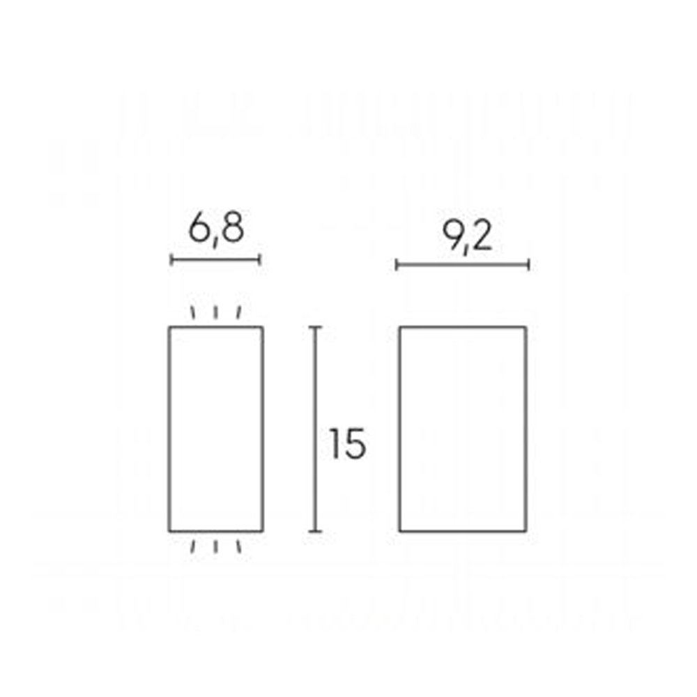 Applique Da Esterno Moderna Bobo Alluminio E Vetro Cromo 2 Luci Gu10 170/09