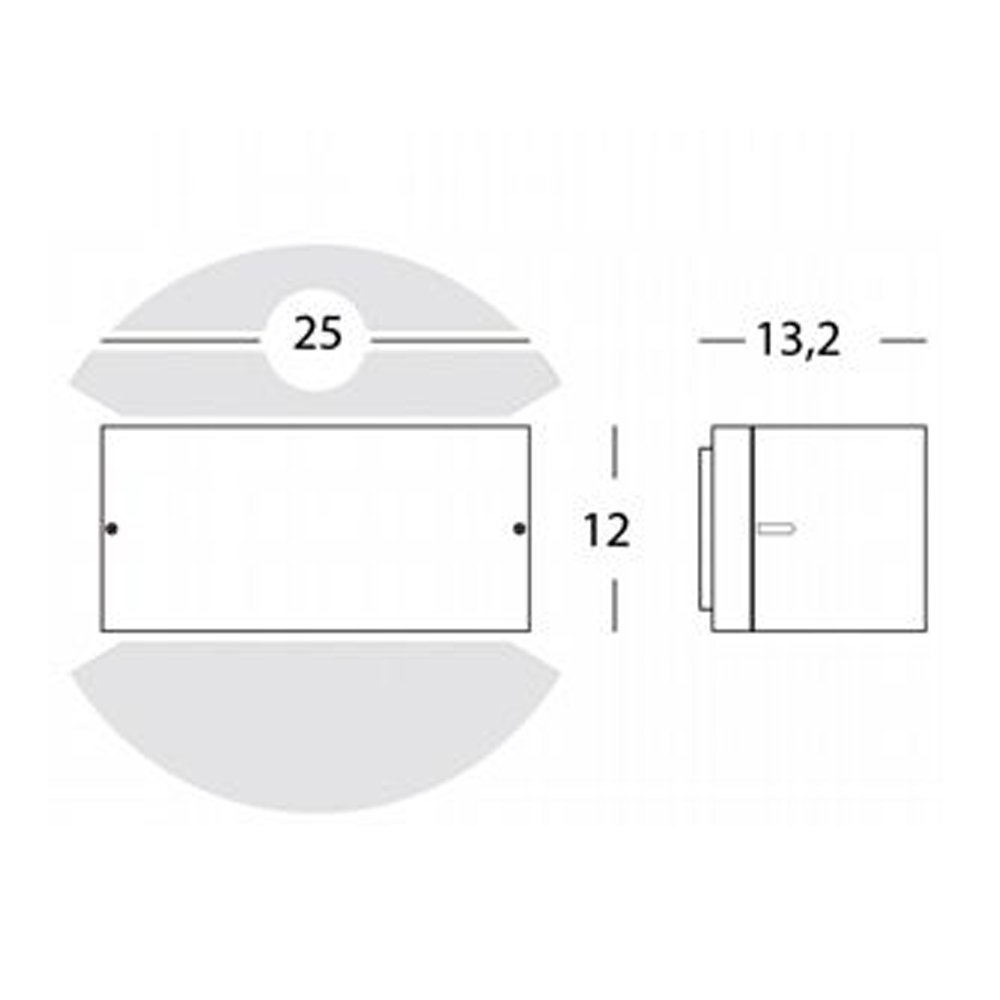 Applique Esterno Moderna Umbe Chiusa Alluminio E Termoplastica Grigio 1 Luce E27 474/72