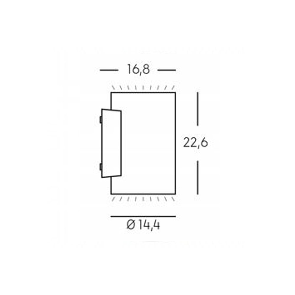 Applique Da Esterno Moderna Show Color Alluminio E Vetro Led 20+20W 3000K 98464/72