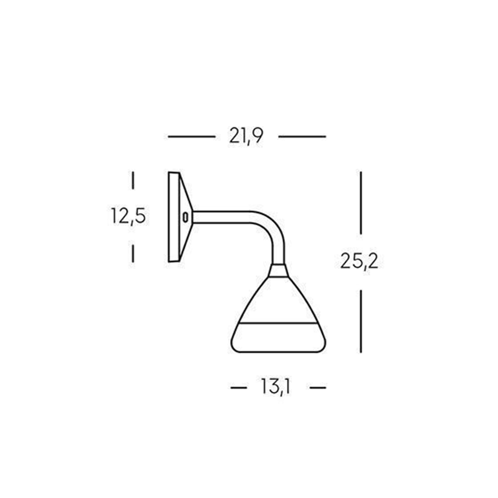 Applique Contemporanea Graal Alluminio Tortora 1 Luce Led 20W 3000K 98780/39