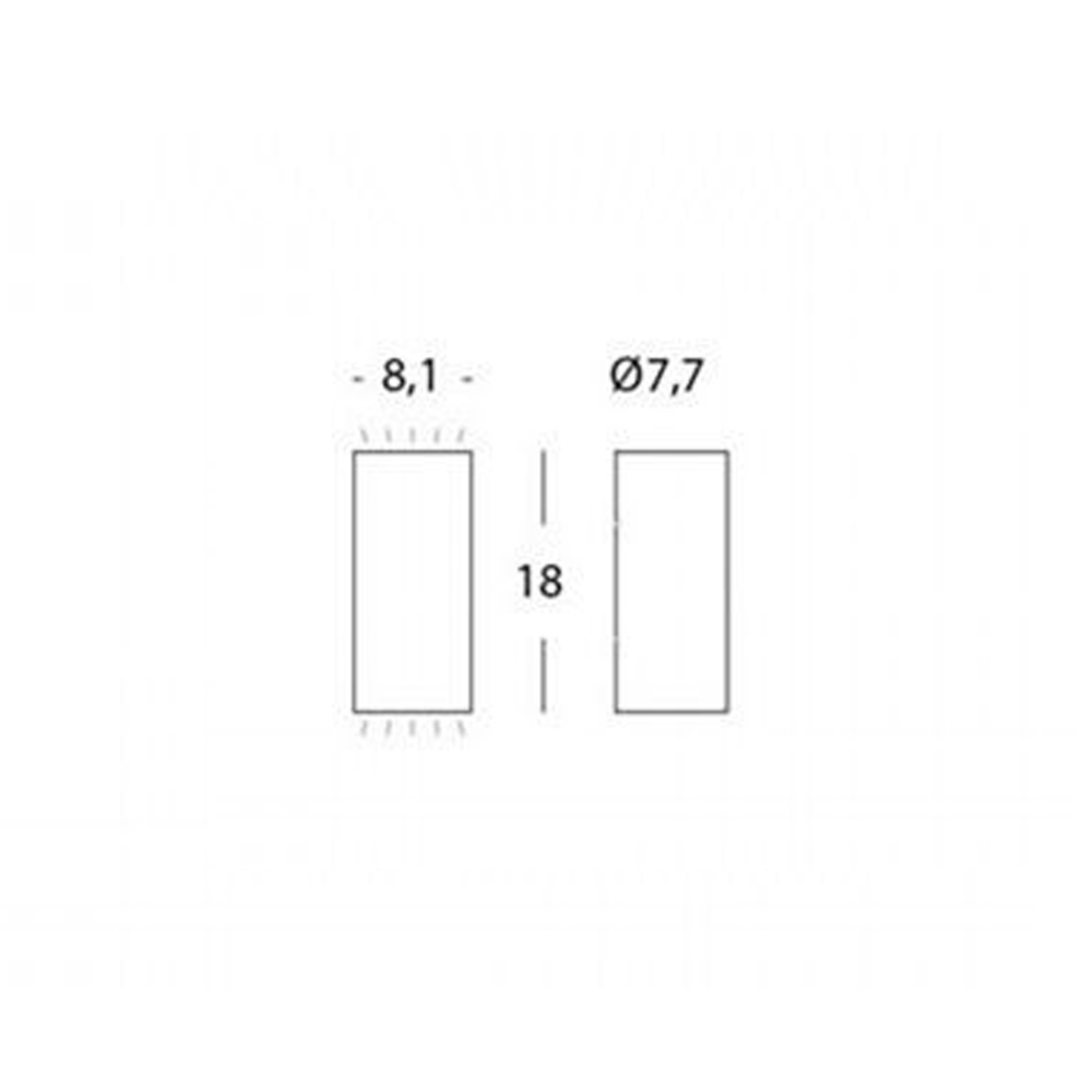 Applique Da Esterno Moderna Sirio Alluminio E Vetro Grigio Led 6+6W 4000K 99149/16