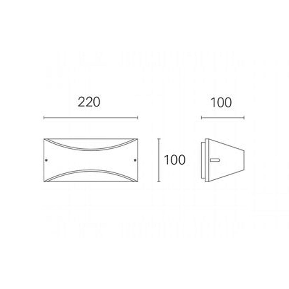 Applique Da Esterno Moderna Lhasa Alluminio E Termoplastica Bianco Led 10W 4000K 99181/02