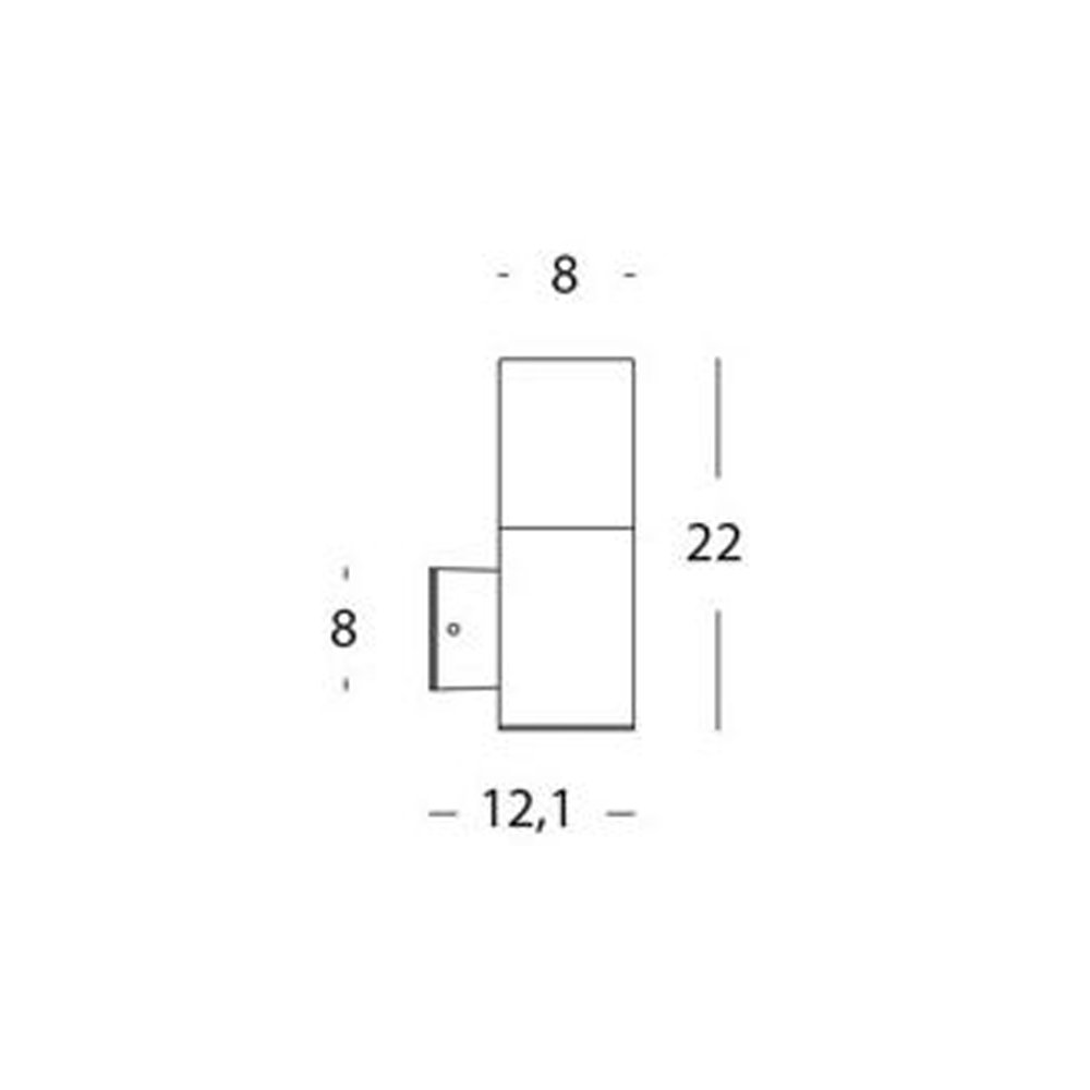 Applique Da Esterno Moderna Kube Alluminio E Termoplastica Bianco Led 7W 4000K 99484/02