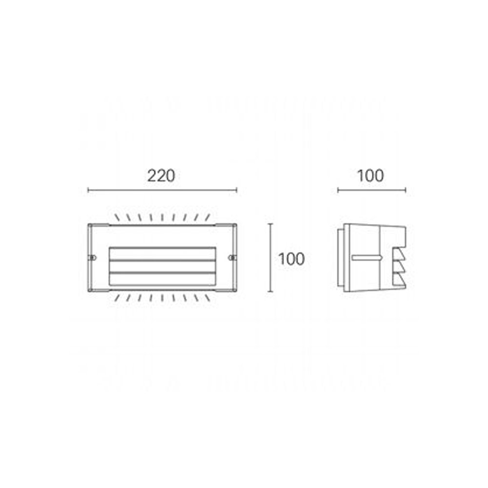 Applique Da Esterno Moderna Kobe Alluminio E Termoplastica Bianco Led 10W 4000K 99492/02