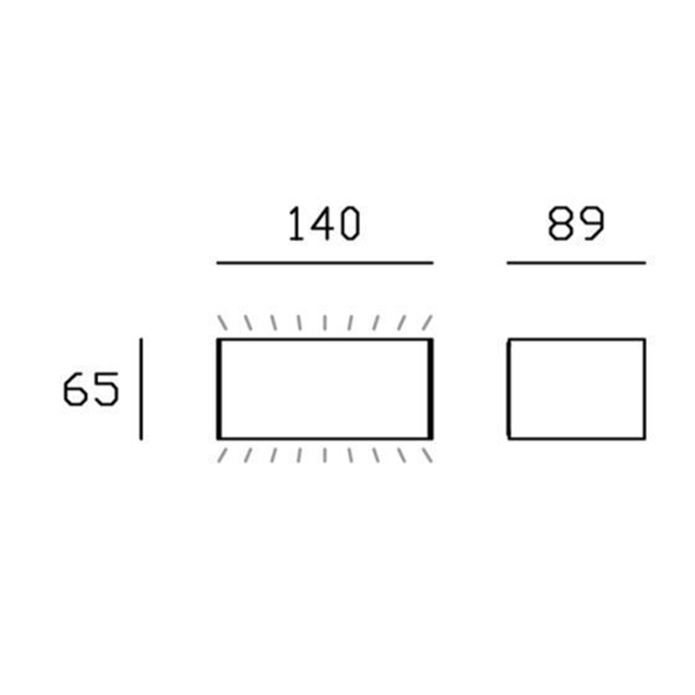 Applique Da Esterno Media Biemissione Box Alluminio Caffè 12W Led 4000K 99590/27
